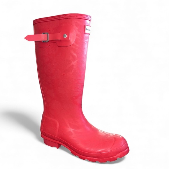 Hunter Original Insulated Rubber Mid Calf Rain Boots Red Size 6 New